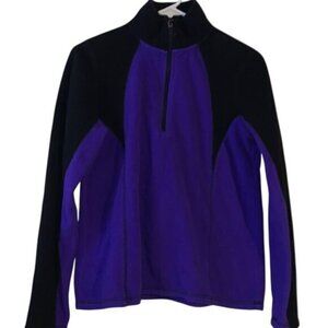 Tek Gear S Black & Purple Half-Zip Fleece Pullover